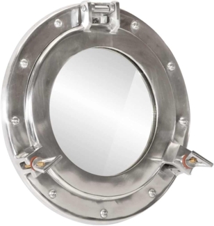 vidaXL Bullaugen-Spiegel Wandmontage Ø30 cm Aluminium und Glas 357848
