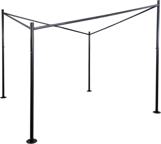 Pergola Gestell HWC-A41, Garten Pavillon Terrassenüberdachung Gestänge, stabiles 6cm Stahl-Gestell