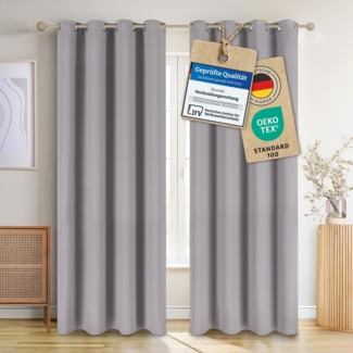 Blumtal Verdunkelungsvorhang 2er-Set Gardinen Wärmeisolierend Blickdicht, Ösen (2 St), verdunkelnd, mit Ösen