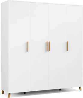 rauch Drehtürenschrank Kleiderschrank Schrank Garderobe Wäscheschrank SHINJO (in 3 verschiedenen Ausstattungen BASIC/CLASSIC/PREMIUM) Griffe und Füße aus Massivholz, viel Stauraum MADE IN GERMANY