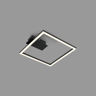 BRILONER - LED Deckenlampe Frame, LED Deckenleuchte mit warmweißer Lichtfarbe, 14W Lampe, Wohnzimmerlampe, Schlafzimmerlampe, 265x250x45 mm (LxBxH), Schwarz