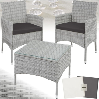 tectake Sitzgruppe Rattanset, (Set, 5-tlg), Schickes, modernes Design