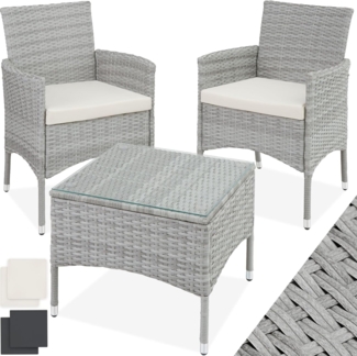 tectake Sitzgruppe Rattanset, (Set, 5-tlg), Schickes, modernes Design