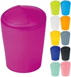 Spirella Kosmetikeimer "Move" Abfalleimer Schwingdeckeleimer | Kunststoff | 2 Liter |Pink