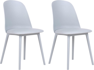 Esszimmerstuhl 2er Set FOMBY Hellblau