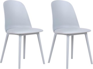 Esszimmerstuhl 2er Set FOMBY Hellblau