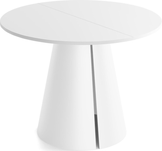 WFL GROUP Esstisch Lamio (erhältlich in 2 Größen – 100/120 cm, ausziehbar auf 180/200 cm), platzsparender Tisch für Küche, Esszimmer oder Wohnzimmer