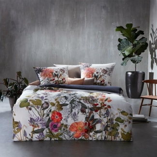 Fleuresse Mako-Satin Bettwäsche 200x220 Blumen Schmetterlinge Wende 114253-9