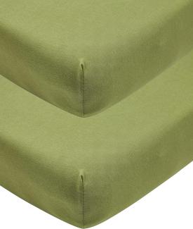 Meyco Jersey Spannbettlaken Avocado 40x80/90 cm 2 Stück