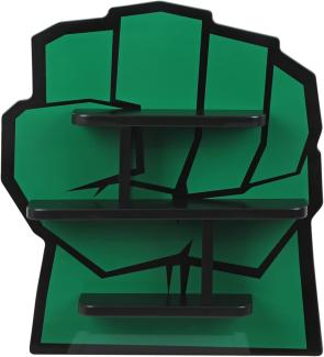 Disney Avengers Hulk Wandregal mit Stauraum für Kinder, 3 Regale, grünes Finish, 44,80 cm B x 8,50 cm T x 50 cm H