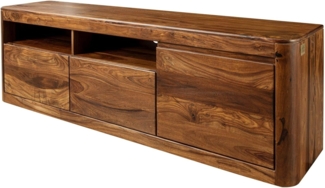 Massivmoebel24 TV-Board (TV-Board Sheesham 178 x 40 x 58 walnuss gewachst TORONTO #220)
