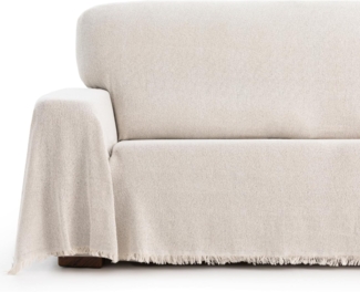 Maxifundas | Überwurf für Sofa und Bett | Hellgrau | 230x260 cm | Modell Mags | dekorativer Mehrzweck-Überwurf | pflegeleicht