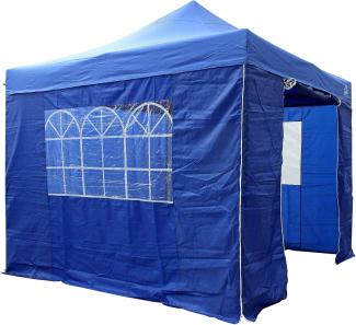 All Seasons Gazebos 3x3 m vollständig wasserdichtes Faltpavillon mit 4 Seitenteilen - Königsblau