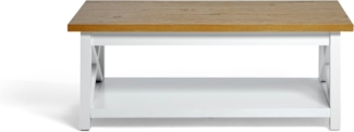 Jahnke Chalet Coffee Couchtisch, Engineered Wood, Montana Eiche Nb. /Weiss, One Size