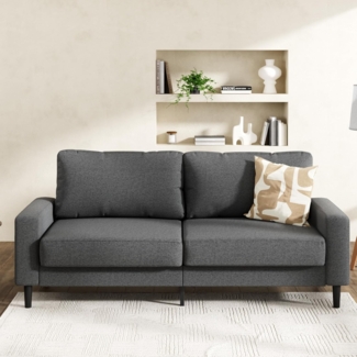 Zinus Colton Sofa Couch – 3-Sitzer Sofa 195 x 88 x 83 cm – Zeitgemäßes Design – Wohnzimmermöbel – Dunkelgrau