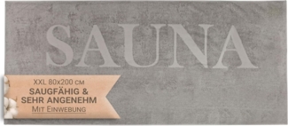 ZOLLNER Saunatuch, Double-Jersey (1-St), 80 x 200 cm, 100% Baumwolle