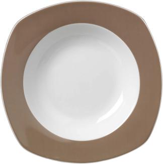 Ritzenhoff & Breker Alina Teller Tief, Suppenteller, Speiseteller, Essteller, Porzellan, Braun, Ø 21 cm, 595246