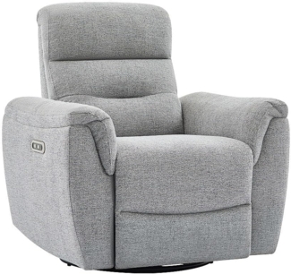 Vente-unique - Elektrischer Relax-Sessel aus grauem Strukturstoff BREVIO