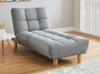 Recamiere Klappsofa Stoff ESTEBAN - Grau