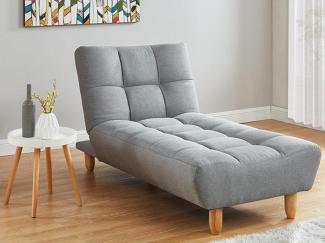 Recamiere Klappsofa Stoff ESTEBAN - Grau