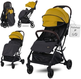 Lorelli Kinderwagen Buggy Minori faltbar PU-Räder Getränkehalter Fußabdeckung gelb