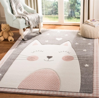 Teppiche Kinderzimmer Babymatte Groß Kinderteppiche Flauschige Schutzmatten Waschbare Matten Kindermatte fürs Babyzimmer Kleinkinderzimmer (Sternenkatze,100 * 160cm)