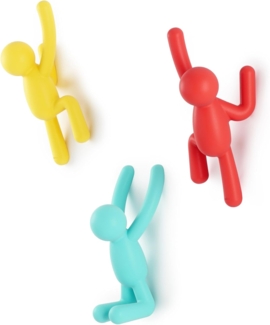 318165-022 - BUDDY Haken (3) Sortiment rot, gelb, blau