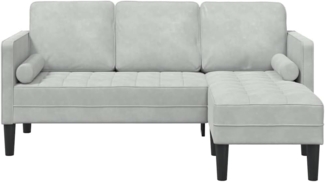 vidaXL Sofa Set Hellgrau 173 x 131 x 67 cm Samt 42001925