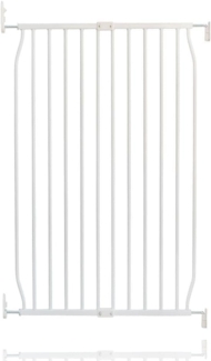 Safetots Extra hohes Eco Schraubbefestigung Babygitter, Weiß, 70cm - 80cm, Extra hohes Gitter mit Einer Höhe von 100cm, Treppengitter für Babys, Schraubbefestigtes Sicherheitsgitter