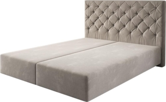 Boxspringgestell Dream-Great 160x200 cm Mikrofaser Beige