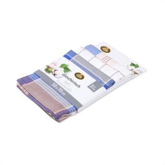 Gözze Geschirrtuch Geschirrtücher, Des. 60058, (Set, 3-tlg), Maß: 50x70 cm, Set: 2x kariert und 1x gestreift