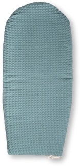 ULLENBOOM ® Einlage für Babynestchen 35x75 cm Waffelpique Salbeigrün (Made in EU) - bequeme Polsterung für das ULLENBOOM ® Babynestchen (Cocoon), aus Baumwolle & Polyester, bis 30 °C waschbar