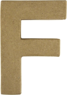 Pappmaché Buchstabe F FSC Recycled100%, 15x10,5x3cm