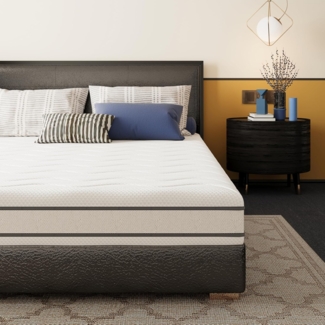 EGO HOME Matratze 100x200 cm Höhe 16cm Härtegrad H2/H3 7-Zonen Kaltschaummatratze mit Memory Foam, Öko-TEX Zertifiziert, Wendematratze Rückenschonend - Weicher Bezug mit Wolken-Ahnlichem Tragegefühl