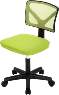 SURFOU Bürostuhl, Schreibtischstuhl, Drehstuhl mit Rollen Ohne Armlehne, Grün, Low-Backmesh Computerstuhl, Geeignet für Zuhause, Schlafzimmer, Arbeitszimmer, Kinder, Studenten, Erwachsene