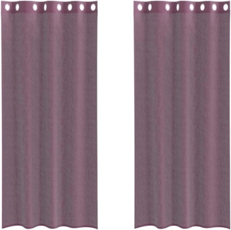 vidaXL Voile Vorhänge mit Ösen 2 Stk. Lila 140x245 cm 4102104
