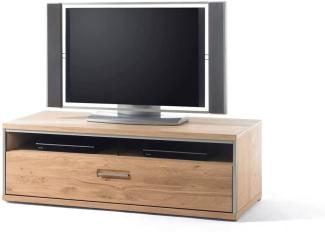 Lowboard Esma 6 Eiche bianco teilmassiv 124x41x52 TV-Möbel TV-Schrank