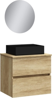 Baikal Onyx Black, Melamin 16 mm, Natur, 70 cm