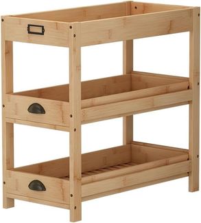 Aufbewahrungsregal Legum Braun 33 x 66 cm mit 3 Ablagen Vicco