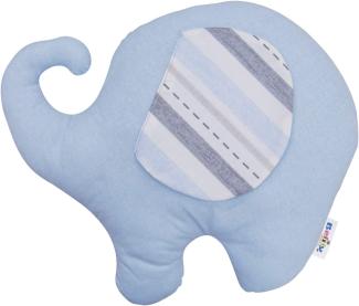 Belily 'Elefant' Kuschelkissen (Eisenbahn Zimmer) grau/blau