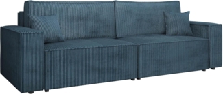 Schlafsofa Kobaro Cord mit 2 Bettkästen und Schlaffunktion (Farbe: Poso 05)