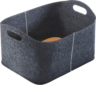 Kobolo Kaminholzkorb Allzweckkorb - mit Grifflöchern - Filz dunkelgrau (ohne Deckel)