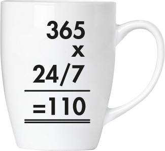 365x24/7 = 110 Polizei - Tasse aus Keramik