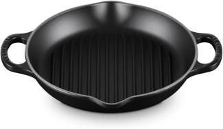 Le Creuset Signature Grillplatte rund 25 cm Schwarz - 25 bis 28 cm - Schwarz