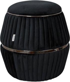 Pouf Ella 100 Samt Schwarz