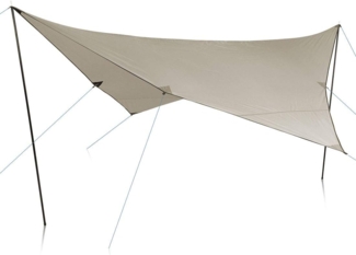 yourGEAR Sonnensegel yourGEAR Sonnensegel Atrani 3x3 m Tarp 2 Aufstellstangen Wasserdicht
