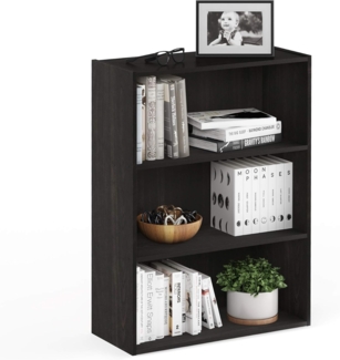 Furinno Pasir 3-Stufe offenes Regal, Bücherregale, Espresso, 57. 7 (Breite) x 80 (Höhe) x 24. 1 (Tiefe) cm