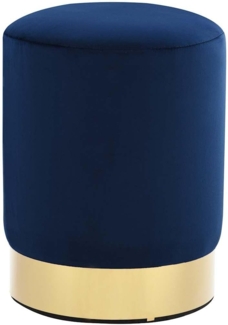 Hocker Blau und Golden Samt