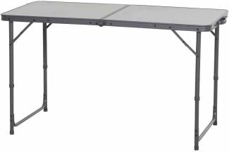 SIENA GARDEN Campingtisch XL Comfort 120x60x70 Stahl/MDF