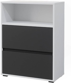 Badschrank Maltin Weiß 60.2 x 78 cm mit zwei großen Schublade Vicco